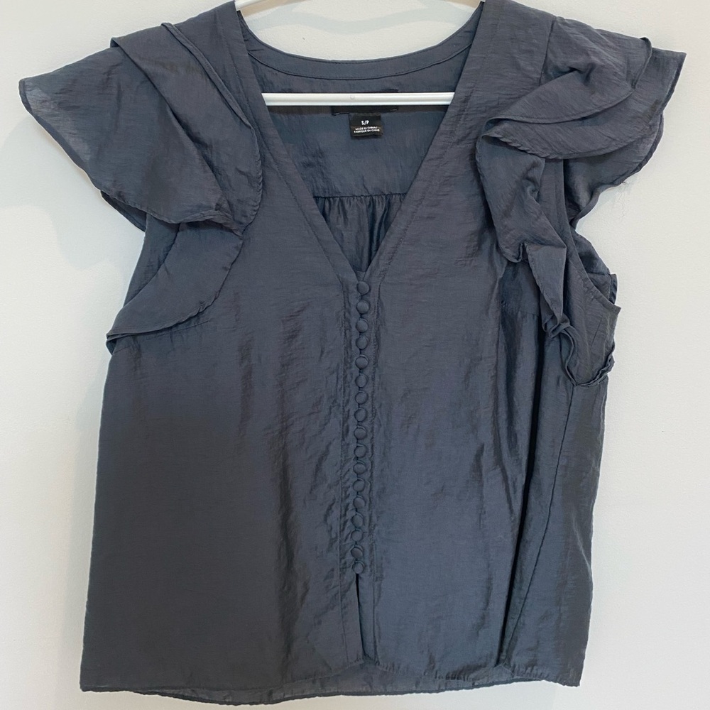 Club Monaco Dark Grey Blouse Size S